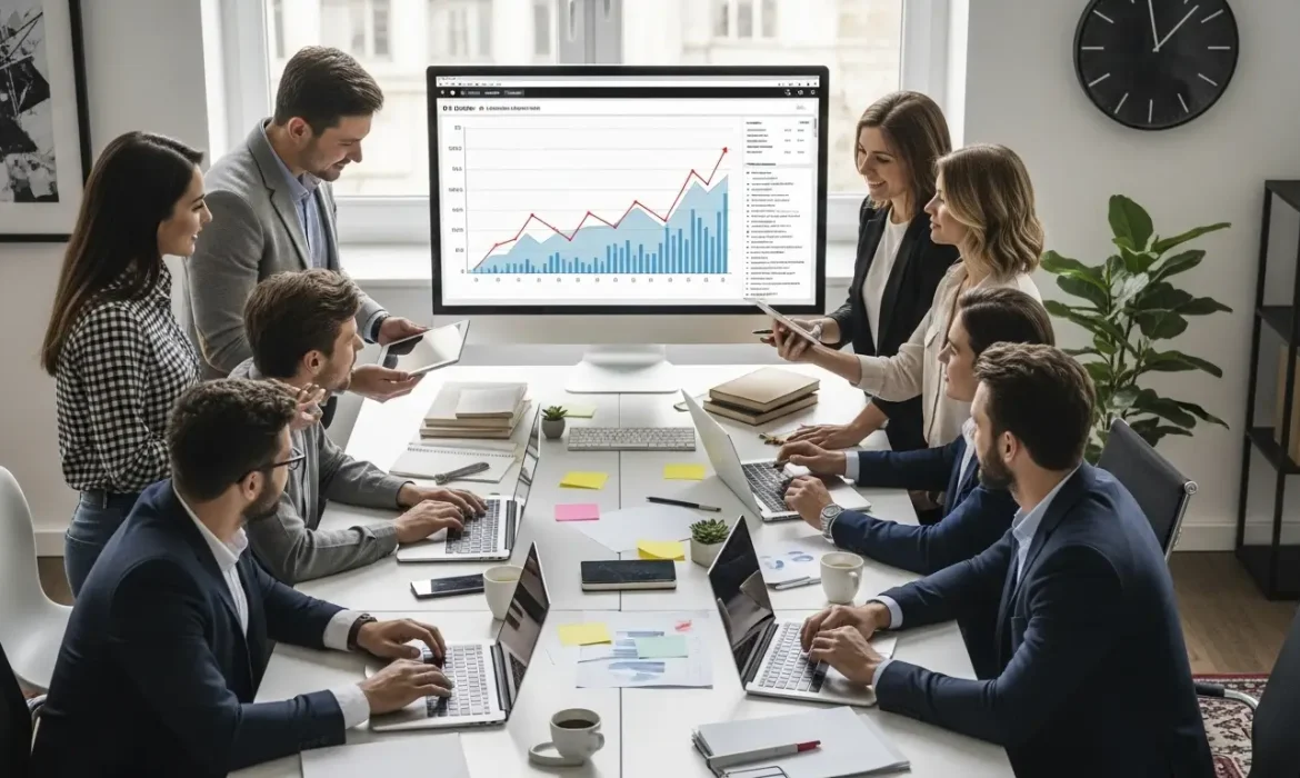 website traffic strategy, business team, analytics