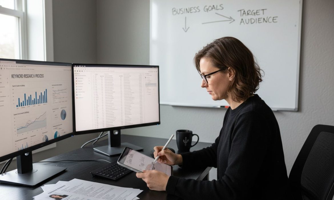 keyword research process, business goals