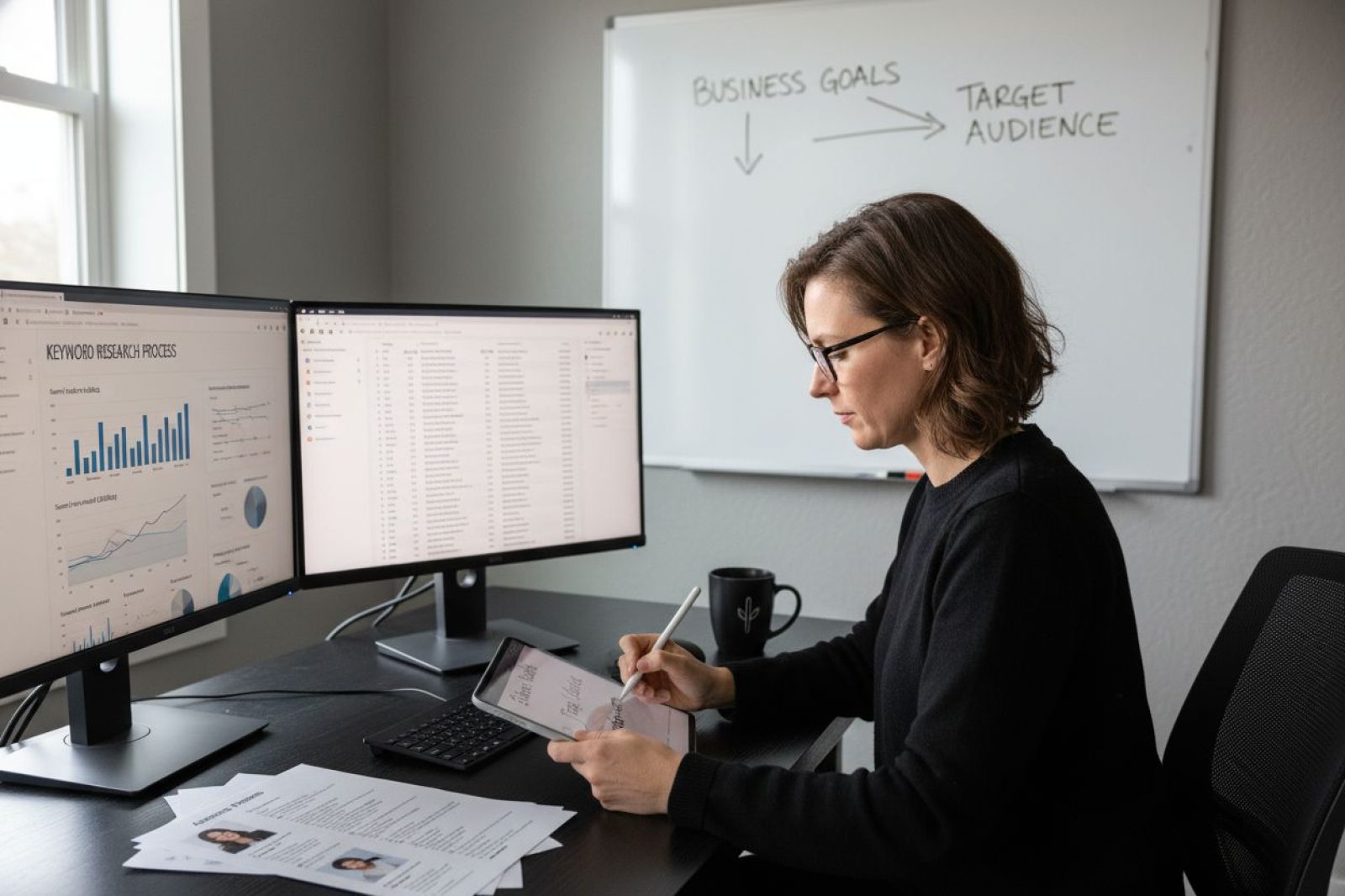 keyword research process, business goals