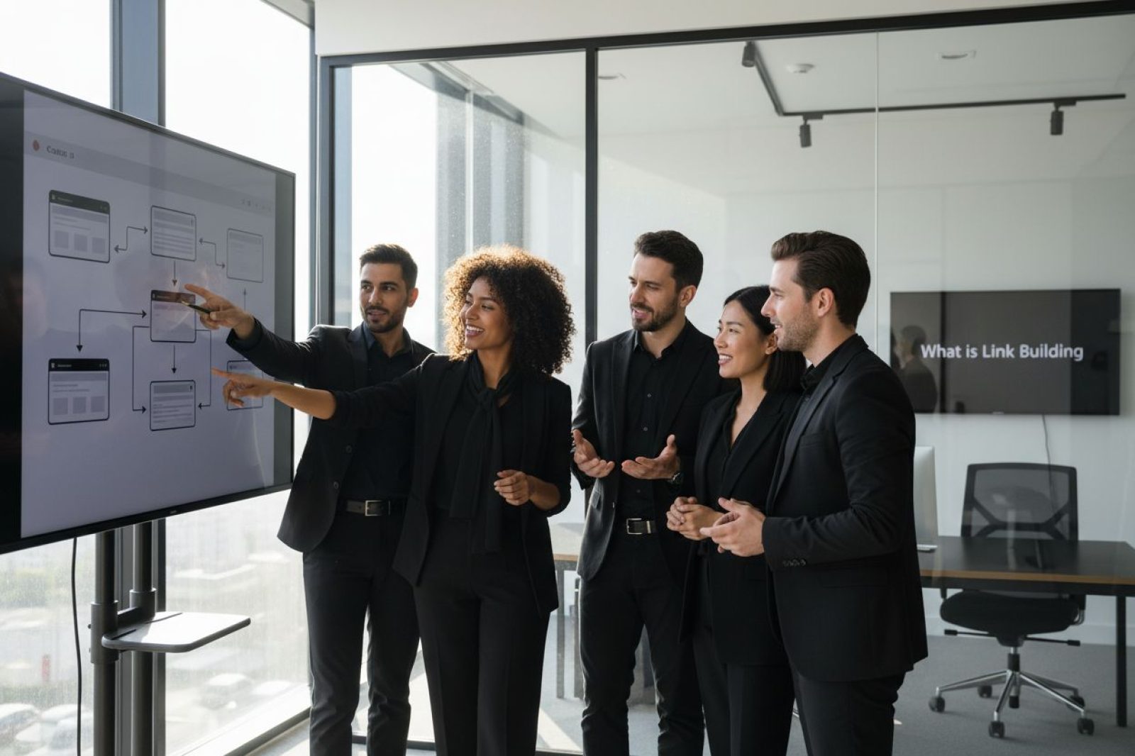 link building teamwork office