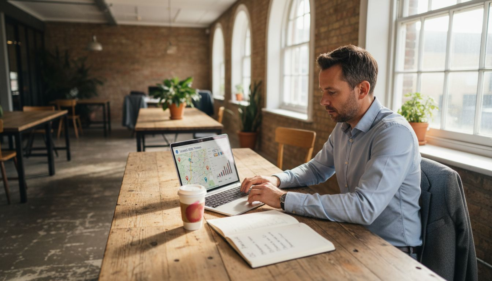 SEO consultant reviewing local business strategies