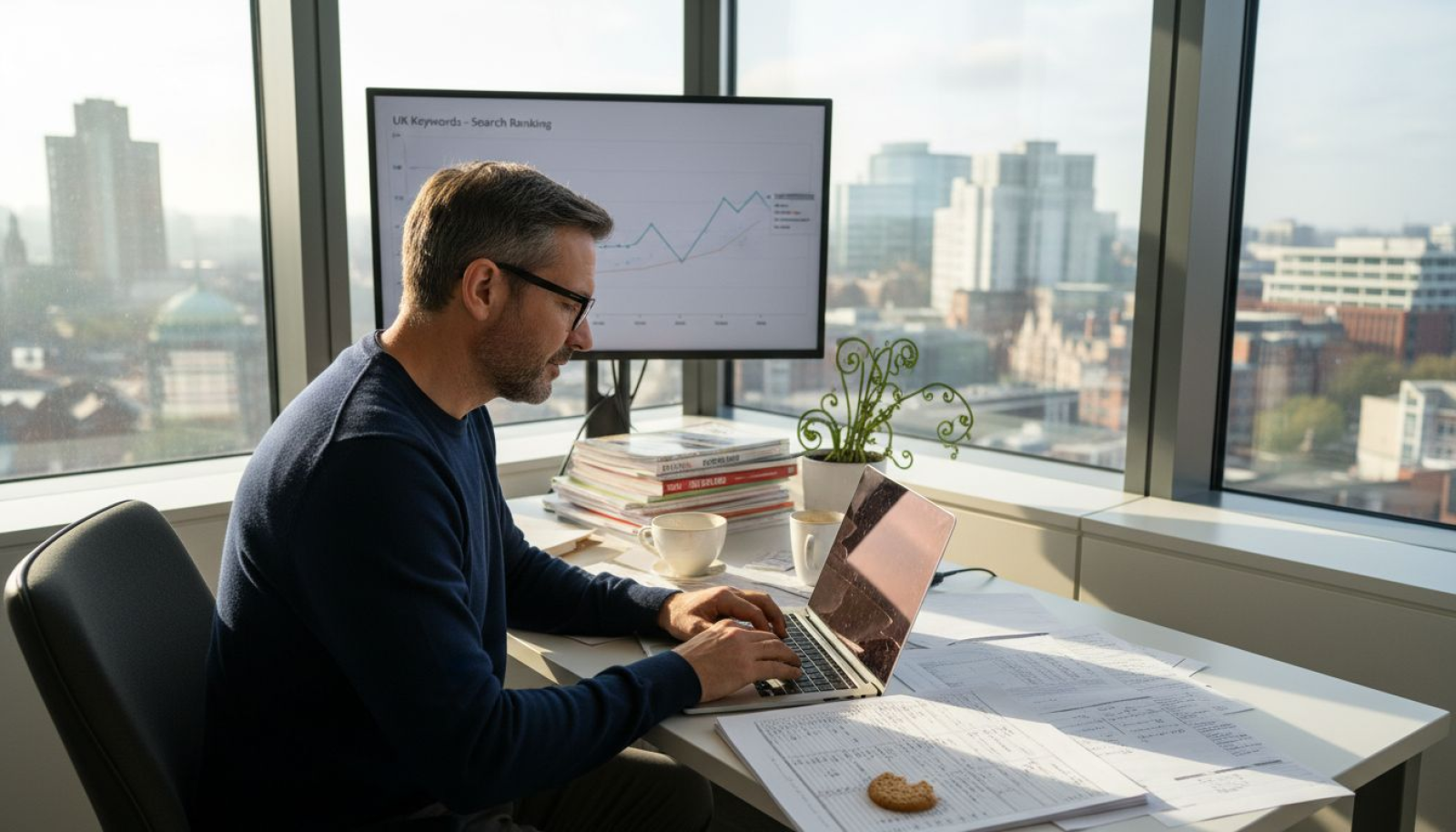 SEO specialist working in UK office