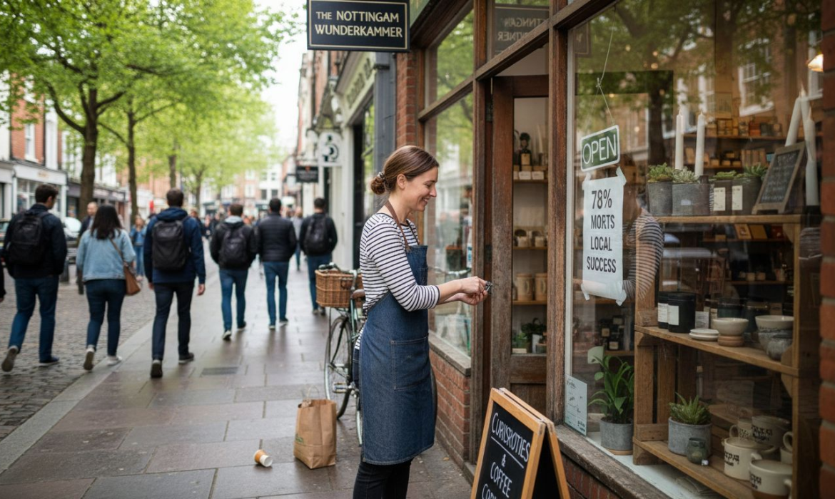 Nottingham local store owner opening shop
